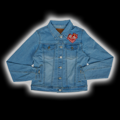 Blue Denim Embroidered Jacket