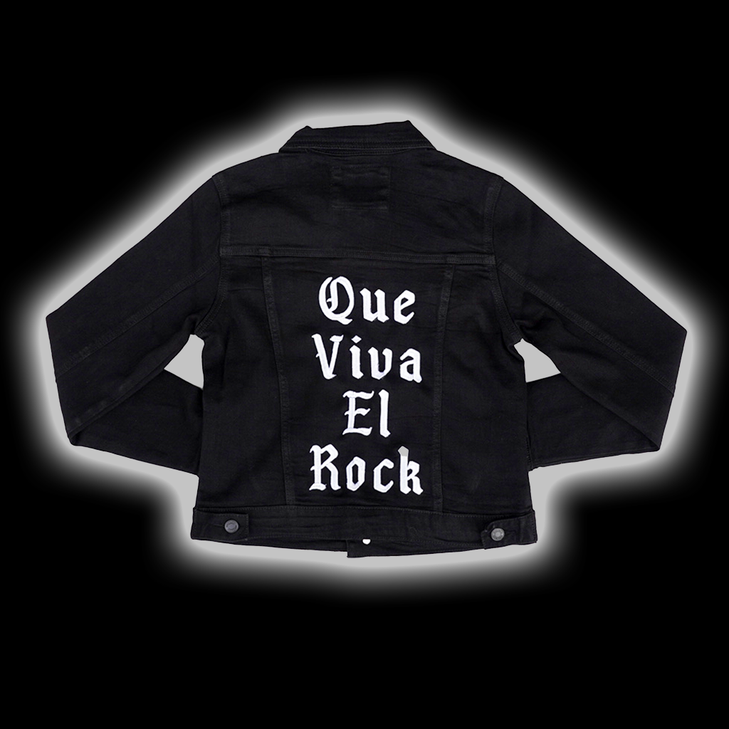 Black Denim Embroidered Jacket